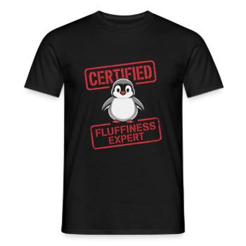 Chemise de nuit pingouin pyjama chemise de nuit cadeau - T-shirt homme - noir - Devant - AI Model Male 178 light (178cm)