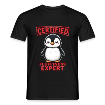 Chemise de nuit pingouin chemise de nuit pyjama cadeau - T-shirt homme - noir - Devant - AI Model Male 178 light (178cm)