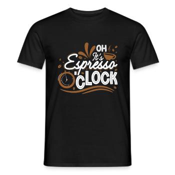 Espresso O'Clock - Men's T-Shirt - black - Front - AI Model Male 178 light (178cm)