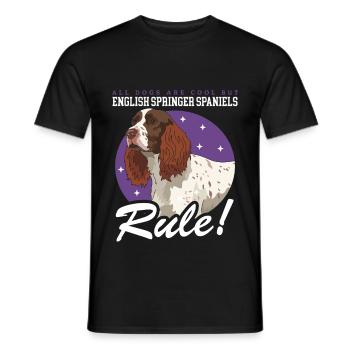 English Springer Spaniel Hund Geschenk - Männer T-Shirt - Schwarz - Vorne - AI Model Male 178 light (178cm)
