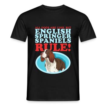 English Springer Spaniel Hund Geschenke - Männer T-Shirt - Schwarz - Vorne - AI Model Male 178 light (178cm)