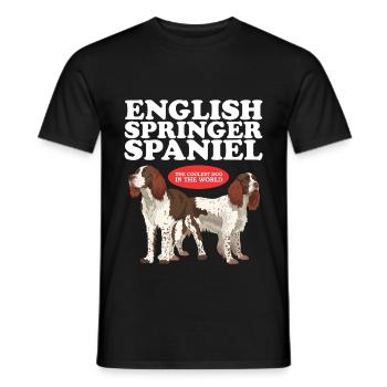 English Springer Spaniel Hunde Geschenke - Männer T-Shirt - Schwarz - Vorne - AI Model Male 178 light (178cm)