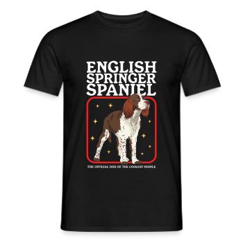 English Springer Spaniel Dog Owner Gifts - Men's T-Shirt - black - Front - AI Model Male 178 light (178cm)