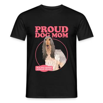 Lévrier afghan maman chien maman cadeau - T-shirt homme - noir - Devant - AI Model Male 178 light (178cm)
