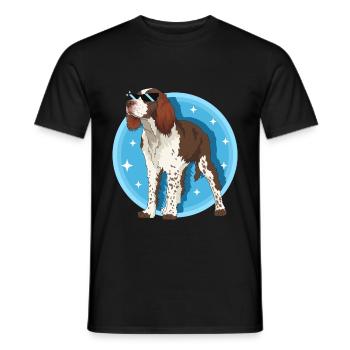 English Springer Spaniel Dog Gift - Men's T-Shirt - black - Front - AI Model Male 178 light (178cm)