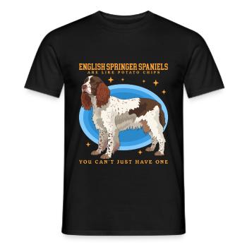 English Springer Spaniel Dog Owner Gift - Men's T-Shirt - black - Front - AI Model Male 178 light (178cm)