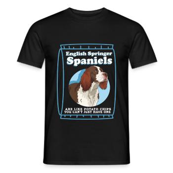 English Springer Spaniel Dog Owner Gifts - Men's T-Shirt - black - Front - AI Model Male 178 light (178cm)