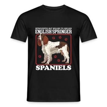 Cadeaux de l’épagneul springer anglais - T-shirt homme - noir - Devant - AI Model Male 178 light (178cm)