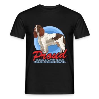 English Springer Spaniel Dad Hundepapa Geschenke - Männer T-Shirt - Schwarz - Vorne - AI Model Male 178 light (178cm)