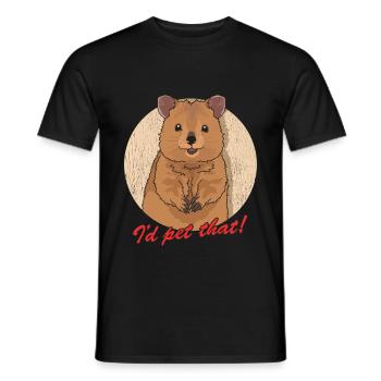 Quokka Kurzschwanzkänguru Quokkas Geschenk - Männer T-Shirt - Schwarz - Vorne - AI Model Male 178 light (178cm)