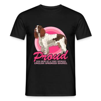 English Springer Spaniel Mom Dog Mom Gifts - Men's T-Shirt - black - Front - AI Model Male 178 light (178cm)