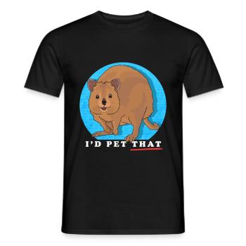 Quokka Kurzschwanzkänguru Quokkas Geschenke - Männer T-Shirt - Schwarz - Vorne - AI Model Male 178 light (178cm)