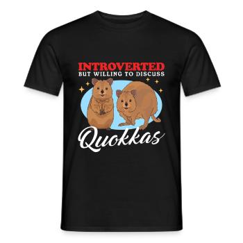 Quokka Kurzschwanzkänguru Quokkas Geschenk - Männer T-Shirt - Schwarz - Vorne - AI Model Male 178 light (178cm)