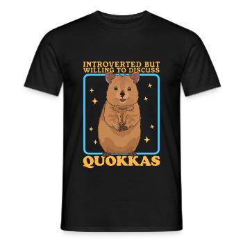 Quokka Kurzschwanzkänguru Quokkas Geschenke - Männer T-Shirt - Schwarz - Vorne - AI Model Male 178 light (178cm)