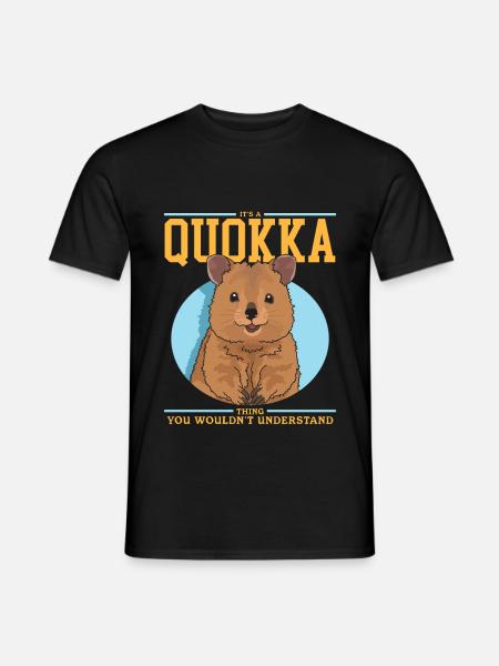 Quokka Short-tailed Kangaroo Gift - Men's T-Shirt - black
