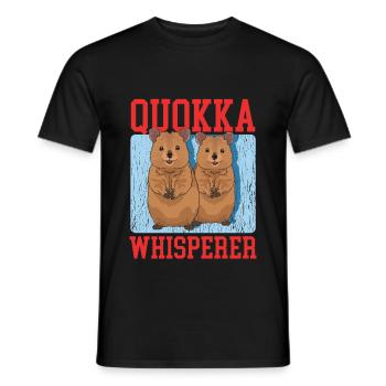 Quokkas Kurzschwanzkänguru Quokka Geschenk - Männer T-Shirt - Schwarz - Vorne - AI Model Male 178 light (178cm)