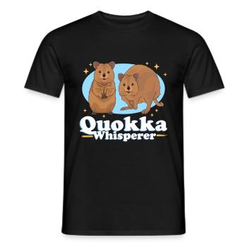Quokkas Kurzschwanzkänguru Quokka Geschenke - Männer T-Shirt - Schwarz - Vorne - AI Model Male 178 light (178cm)