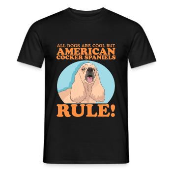 Cocker américain épagneul chien cadeaux - T-shirt homme - noir - Devant - AI Model Male 178 light (178cm)