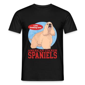 American Cocker Spaniel Owner Gifts - Men's T-Shirt - black - Front - AI Model Male 178 light (178cm)