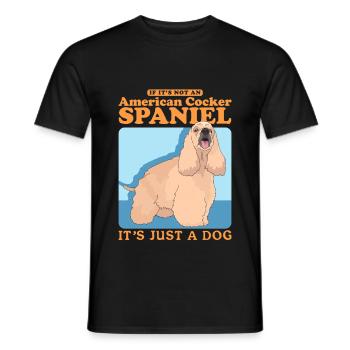 Cocker américain Spaniel chien cadeau - T-shirt homme - noir - Devant - AI Model Male 178 light (178cm)