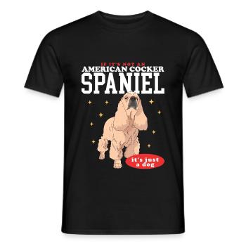 Cocker américain épagneul chien cadeaux - T-shirt homme - noir - Devant - AI Model Male 178 light (178cm)