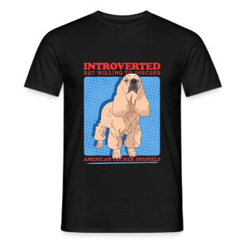 Cadeaux Cocker Spaniel Américain - T-shirt homme - noir - Devant - AI Model Male 178 light (178cm)