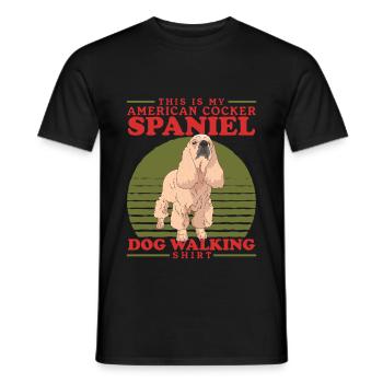 Cocker américain Spaniel Cadeau drôle - T-shirt homme - noir - Devant - AI Model Male 178 light (178cm)