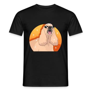 Cocker américain Spaniel chien cadeau - T-shirt homme - noir - Devant - AI Model Male 178 light (178cm)