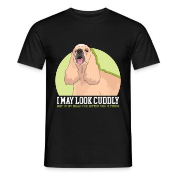 American Cocker Spaniel Dog Lover - Men's T-Shirt - black - Front - AI Model Male 178 light (178cm)