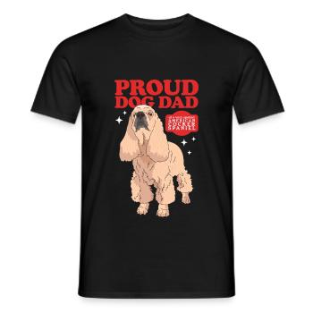Cocker américain Spaniel Dad Gift - T-shirt homme - noir - Devant - AI Model Male 178 light (178cm)