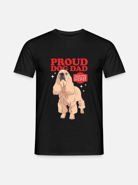 American Cocker Spaniel Dad Gift - Men's T-Shirt - black