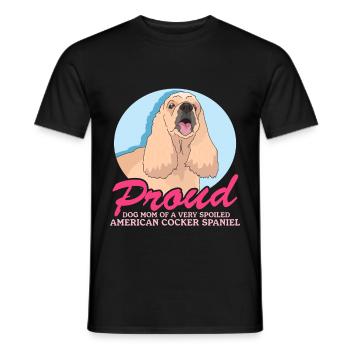 Cocker américain Spaniel Maman Cadeau - T-shirt homme - noir - Devant - AI Model Male 178 light (178cm)