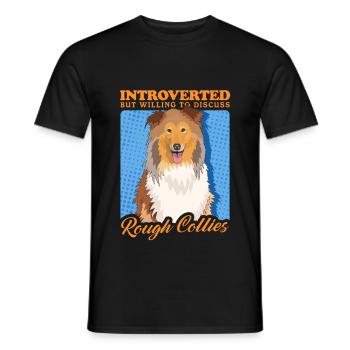 Collie Collie Longhair Dog Rough Collies Cadeau - T-shirt homme - noir - Devant - AI Model Male 178 light (178cm)
