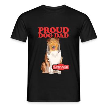 Collie Dad Langhaarcollie Rough Collies Geschenk - Männer T-Shirt - Schwarz - Vorne - AI Model Male 178 light (178cm)