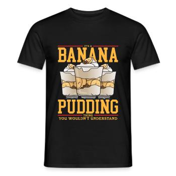 Bananenpudding Bananen-Pudding Geschenk - Männer T-Shirt - Schwarz - Vorne - AI Model Male 178 light (178cm)