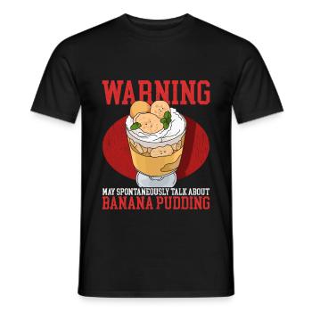 Bananenpudding Bananen Pudding Geschenk - Männer T-Shirt - Schwarz - Vorne - AI Model Male 178 light (178cm)