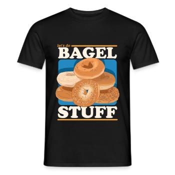 Bagel Bagel Pain Beigel Cadeau - T-shirt homme - noir - Devant - AI Model Male 178 light (178cm)