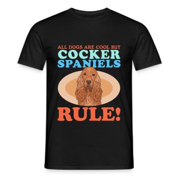 Cocker Spaniel Cocker Spaniel Cadeau - T-shirt homme - noir - Devant - AI Model Male 178 light (178cm)