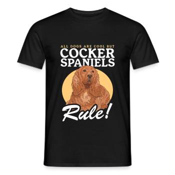 Cocker Spaniel Cocker Spaniel Cadeaux - T-shirt homme - noir - Devant - AI Model Male 178 light (178cm)