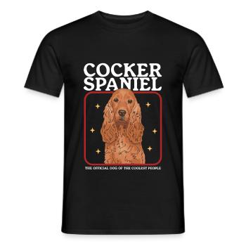 Cocker Spaniel Chiens Cocker Spaniel Cadeaux - T-shirt homme - noir - Devant - AI Model Male 178 light (178cm)