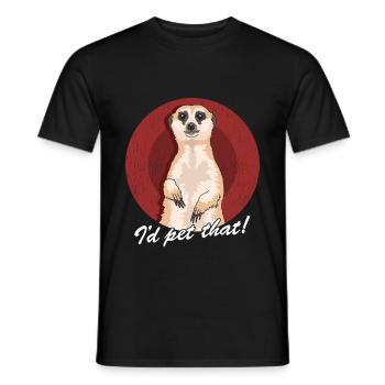 Suricate drôle suricate - T-shirt homme - noir - Devant - AI Model Male 178 light (178cm)