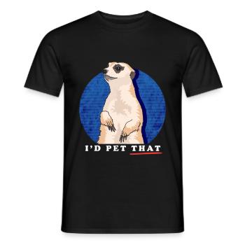 Suricate Drôle Cadeau de Suricate - T-shirt homme - noir - Devant - AI Model Male 178 light (178cm)