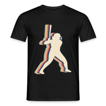 Softball Player Team Coach Coach Retro - Men's T-Shirt - black - Front - AI Model Male 178 light (178cm)