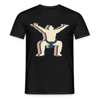 Sumo-Ringen Japanischer Sumo-Ringer Retro - Männer T-Shirt - Schwarz - Vorne - AI Model Male 178 light (178cm)