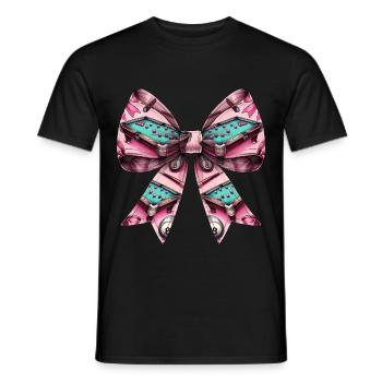 Coquette Bow Billard Pool Tisch Queue Kugeln - Männer T-Shirt - Schwarz - Vorne - AI Model Male 178 light (178cm)