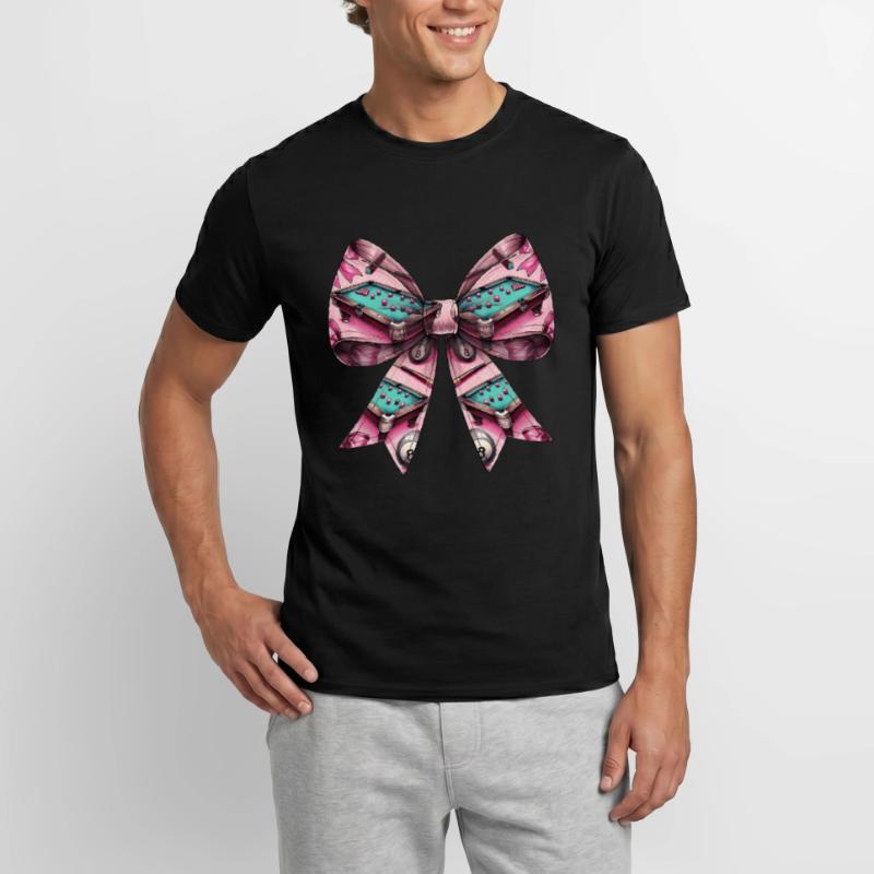 Coquette Bow Billard Table de billard Boules de queue T-shirt homme