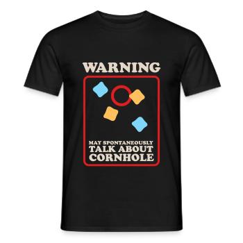 Cornhole Player Blind Hole Sac de haricot cadeau - T-shirt homme - noir - Devant - AI Model Male 178 light (178cm)