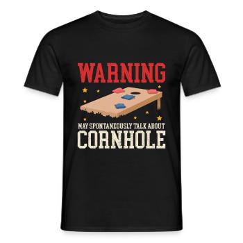 Cornhole Player Blind Hole Bean Bag Cadeaux - T-shirt homme - noir - Devant - AI Model Male 178 light (178cm)