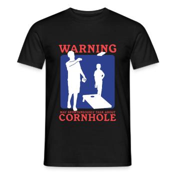 Cornhole Player Sac à grains trou aveugle Cadeau - T-shirt homme - noir - Devant - AI Model Male 178 light (178cm)