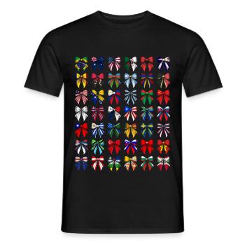 Coquette arc pays drapeaux de la fierté mondiale - T-shirt homme - noir - Devant - AI Model Male 178 light (178cm)